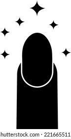 Icono de manicura, logotipo aislado en fondo blanco.eps