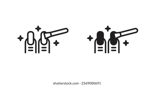 Manicure icon set vector graphics designs