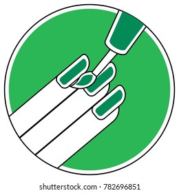 Manicure icon. Simple design. Vector.