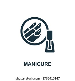 Icono de manicura. Elemento sencillo de la colección de salones de belleza. Icono de Creative Manicure para diseño web, plantillas, infografías y más