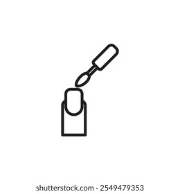 Icono de manicura Vector de línea delgada aislado