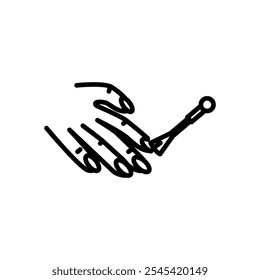 manicure icon vector, line style icon