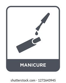 manicure icon vector on white background, manicure trendy filled icons from Beauty collection, manicure simple element illustration