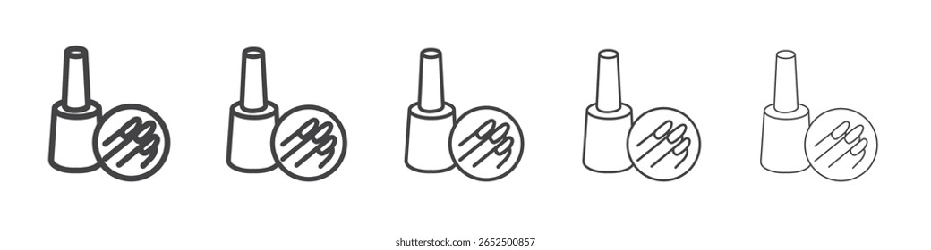 ícone Manicure vetor estrutura de tópicos conjunto sinal de ilustração