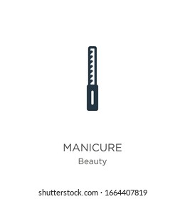 Vector de icono de manicura. Icono moderno de manicura plana de la colección de belleza aislado en fondo blanco. La ilustración vectorial se puede utilizar para diseño gráfico web y móvil, logotipo, eps10