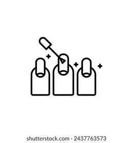 Manicure Isolated Line Icon Style Design. Simple Vector illustration