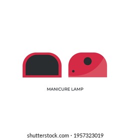 Manicure lamp icon. Nail instrument illustration.