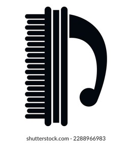 Manicure nail brush icon simple vector. Care pedicure. Bottle element