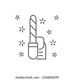 Manicure nail file icon. Simple line, outline vector of hygiene icons for ui and ux, website or mobile application on white background
