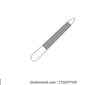 Manicure, nail file icon. Vector illustration, flat design.