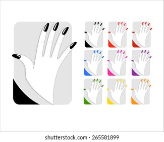 Manicure. Nail Polish Palette