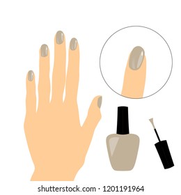 Manicure nail polish vector