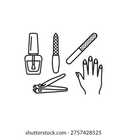 Manicure Nail Tools with Clipper File and Hand Grooming Equipment