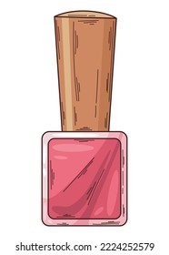 Maniküre der Nägel. Nagellack. Element für Banner oder Visitenkarte des Schönheitssalons, Maniküre einzeln auf weißem Hintergrund