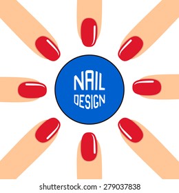 Manicure nails.Vector illustration.