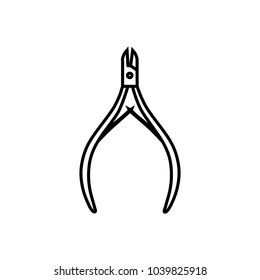 manicure nipper  line vector icon. Linear design style