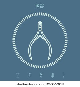 manicure nipper Line vector icon. Flat design style