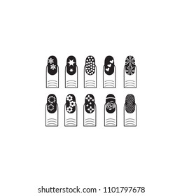 Manicure On Fingers Icon Element Beauty Stock Vector (Royalty Free ...