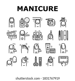 Manicure Pedicure Collection Icons Set Vector Stock Vector (Royalty ...