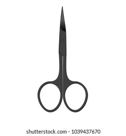 Manicure and pedicure scissors isolated on a white background