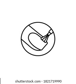 Manicure, polishing nails simple thin line icon vector illustration