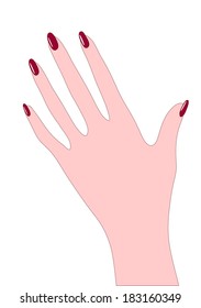 manicure red varnish