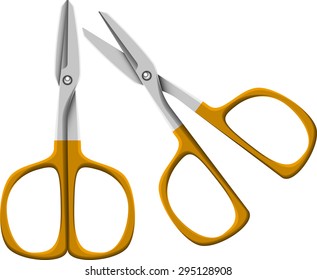 manicure scissors abstract vector illustration isolated eps 10 / nail scissors
