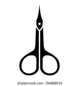 manicure scissors black simple icon
