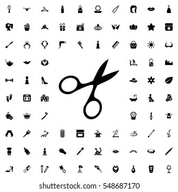 manicure scissors icon illustration isolated vector