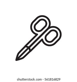 manicure scissors icon illustration isolated vector sign symbol
