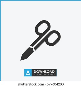 manicure scissors icon illustration isolated vector sign symbol