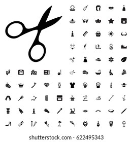 Manicure scissors icon illustration isolated vector. beauty icons vector set. on white backgroun