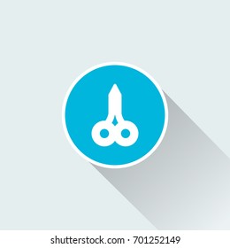 Manicure Scissors icon with long shadow