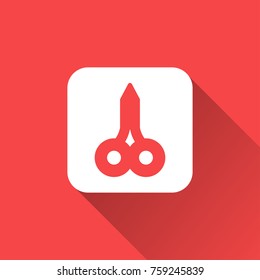 Manicure Scissors icon with long shadow