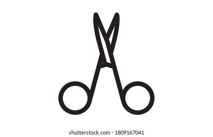 Manicure scissors icon on white background simple vector image
