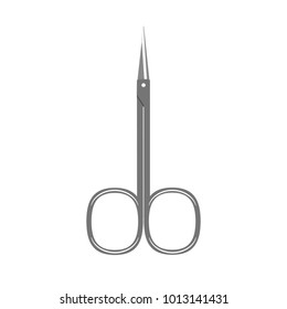 Manicure scissors isolated on white background, vector