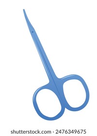 Manicure scissors for manicure. Vector illustration isolated on white background. Beauty and Nail design concept. Element for print, banner, card, brochure, logo