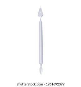 Manicure Scraper. Manicure and pedicure tools. Vector realistic flat illustration