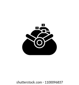 Manicure set black icon concept. Manicure set flat  vector symbol, sign, illustration.
