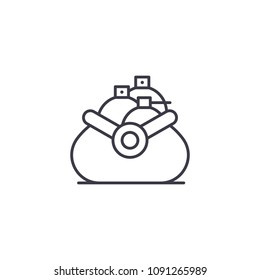 Manicure set linear icon concept. Manicure set line vector sign, symbol, illustration.