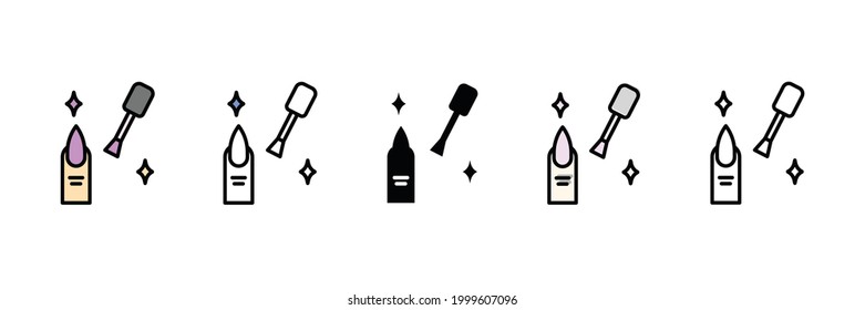 manicure set vector type icon