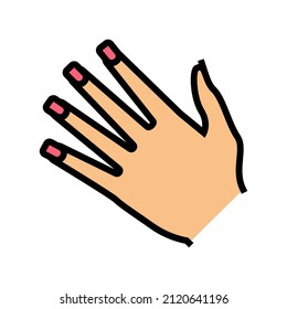 manicure stylish color icon vector. manicure stylish sign. isolated symbol illustration