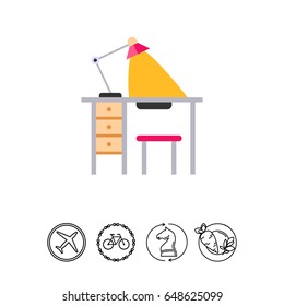 Manicure table icon