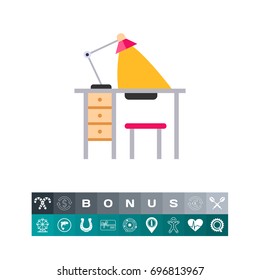 Manicure table icon