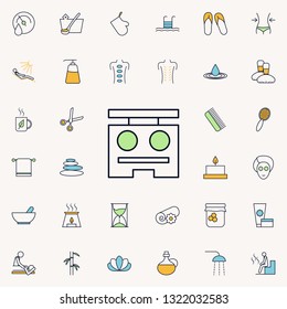 manicure table outline icon. spa icons universal set for web and mobile
