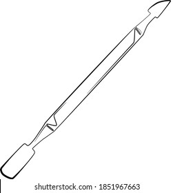 Manicure tool. Cuticle pusher for nail care