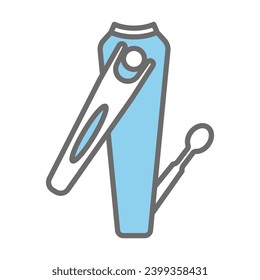 Manicure tweezers icon vector on trendy design