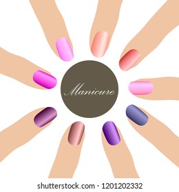Manicure vector design