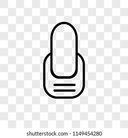 Manicure vector icon on transparent background, Manicure icon