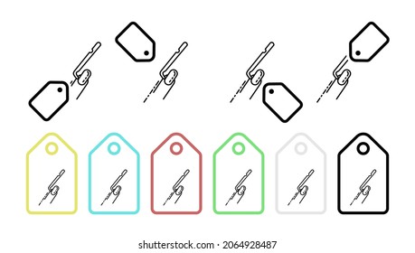 Manicure vector icon in tag set illustration for ui and ux, website or mobile application